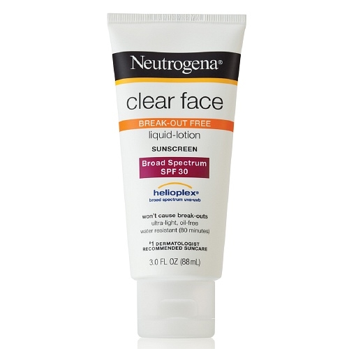 neutrogena clear face sunscreen